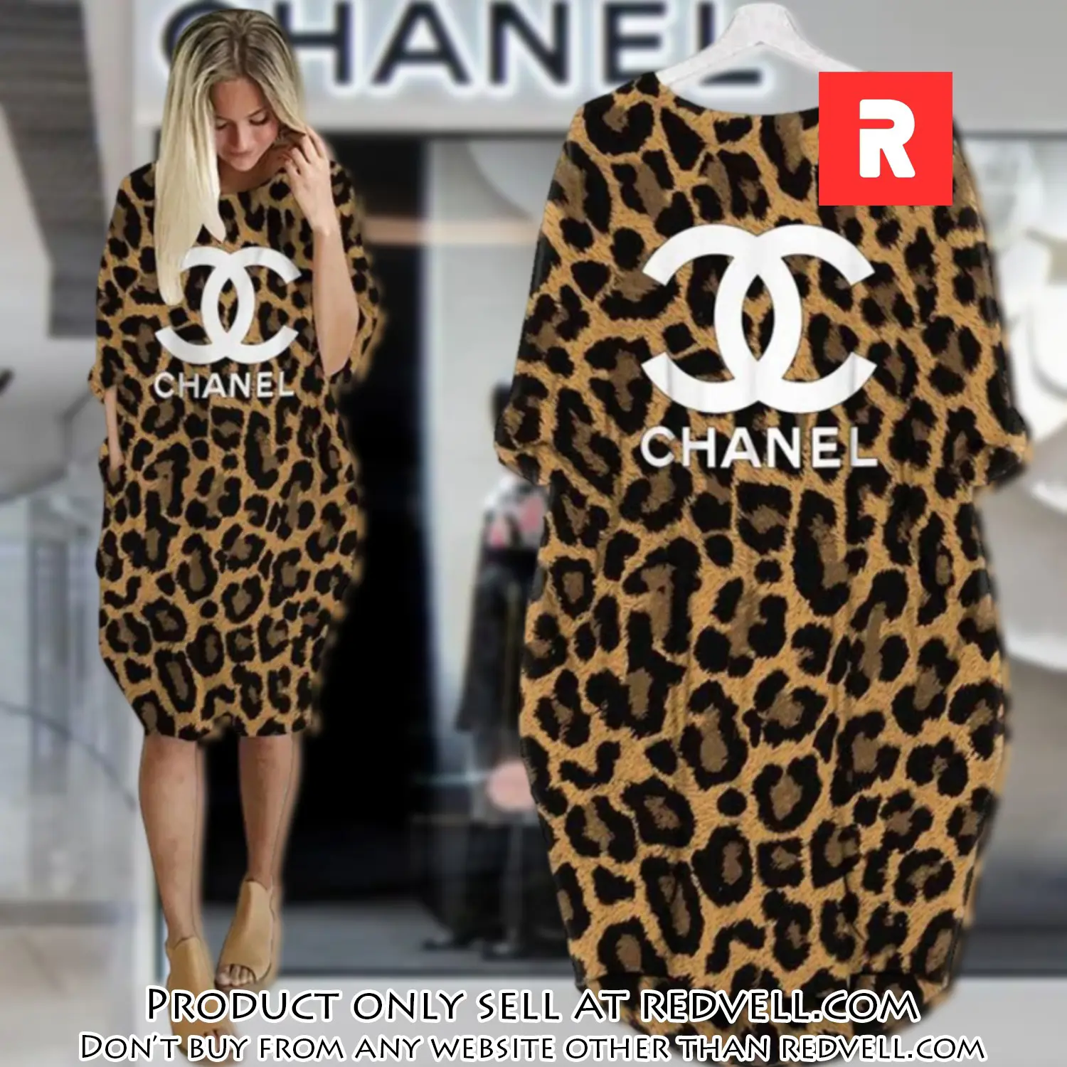 Chanel leopard batwing pocket dress luxury brand for women pd075 rv4839432
